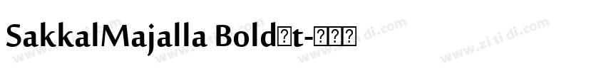 SakkalMajalla Bold粗t字体转换